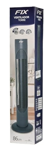 Ventilador Torre Preto Silencioso 3 Velocidades 86cm 127V - FIX FXV05002 - imagem 3