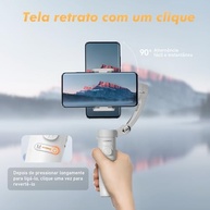 Gimbal Estabilizador 3 Eixos para Celular: Vídeos Profissionais, Vlogs e Streaming em Branco - imagem 3
