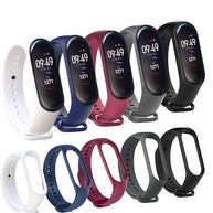 Kit 5 Pulseiras Compativel MI Band 3 e 4 Cores Preto Azul Cinza Vinho Marsala Branco Bracelete Silicone Com Pino Resistente - imagem 3