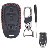 Capa de Couro Premium para Chave 3 Botões: Onix Plus, Tracker, Cruze, Equinox, Camaro - imagem 1