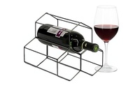 Suporte para Vinhos 3 Garrafas – Adega Moderna em Metal com Design Geométrico - imagem 2