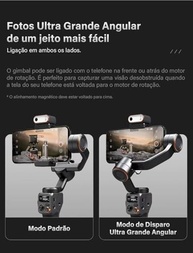 iSteady M6 Kit: Gimbal Estabilizador 3 Eixos com IA, Luz RGB e Bateria 18h para Smartphones - imagem 3