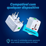 Kit 3 Adaptadores de Tomada Universal Bivolt: Sua Conexão Global Sem Limites! - imagem 2