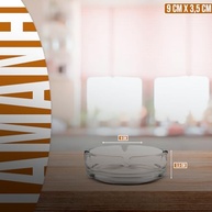 Kit 3 Cinzeiros de Vidro Transparente Redondo Clássico - Elegância e Praticidade para sua Mesa - imagem 4