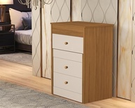 Penteadeira Olivia 3 Gavetas com Banqueta Embutida e Rodízios – Design Moderno e Funcionalidade Completa - imagem 5