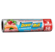 Freezer-Roll Saco Para Alimentos 3 Litros - Rolo com 50 Sacos Transparentes 23x38 cm - imagem 1