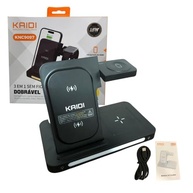 Carregador Sem Fio 3 em 1 KAIDI KNC9097: 15W Dobrável para iPhone, Apple Watch e AirPods - imagem 4