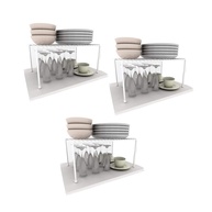 Kit com 3 Prateleiras Organizador de Cozinha em Aço DiCarlo - Design Sofisticado e Funcionalidade - imagem 1