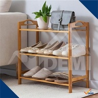 Sapateira Tripla de Bambu com 3 Prateleiras - Organizador Elegante e Sustentável para Sapatos - imagem 3