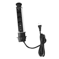 Torre de Tomada Inox Premium: 3 Tomadas, USB-A e USB-C para Máxima Conectividade - imagem 3