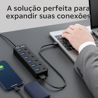 Hub USB 3.0 Premium: 7 Portas com Botões Individuais e LED para Máxima Velocidade (5Gbps) - imagem 5