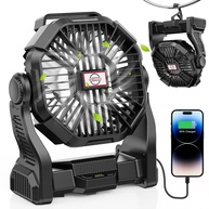 Ventilador de Acampamento com Lanterna LED 30000mAh - Recarregável, Portátil e Multifuncional - imagem 1