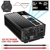 Inversor Onda Senoidal Pura Xijia 1500W (3000W Pico) DC 12V para AC 120V 60Hz com Tela LCD - Energia Solar e Uso Veicular - imagem 3