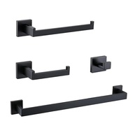 Conjunto de 4 Acessórios para Banheiro em Aço Inoxidável 304 Preto Fosco - Moderno e Durável - imagem 2