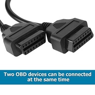 Divisor OBD2 Ângulo Reto 30cm: Cabo Y Extensor 1 Macho 2 Fêmeas Universal - imagem 4