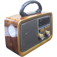 Rádio Retrô Bluetooth A-3188: Som Clássico com Tecnologia Moderna | USB, SD, Aux, AM/FM/SW, Bateria Recarregável e Lanterna - imagem 2