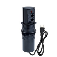 Torre de Tomada Totem Automático: 2 Tomadas 10A + 2 USB 3.5A - Branco Elegante - imagem 4