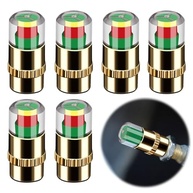 6 Tampas Indicadoras de Pressão de Pneu 3 Cores - 2.4 Bar (36 PSI) para Carros, SUVs e Caminhões - imagem 2