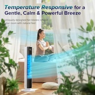 Ventilador de Torre Levoit 36" com Controle Remoto, 5 Velocidades, Modos Noturno e Turbo, Oscilação 90°, Silencioso 28dB - imagem 3