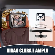 Espelho Retrovisor 360° para Banco Traseiro de Carro - Visão Clara e Segura - imagem 5