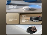 Xiaomi S20+ Plus Robô Aspirador Inteligente com Navegação Laser 360° e Controle por App - imagem 3