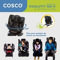 Cadeirinha Cosco Evolutty 360 X: Segurança e Conforto do Nascimento aos 36kg com Giro 360º e Isofix - imagem 5