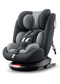 Cadeirinha de Bebê Zippy Toys Isofix Giro 360° - Couro Ecológico Premium, Compacta e Segura para Viagens (Preto e Cinza) - imagem 1