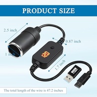 Conversor USB C para Isqueiro 12V 36W com Tela LED - Carregue Seus Dispositivos com Segurança e Inteligência - imagem 3