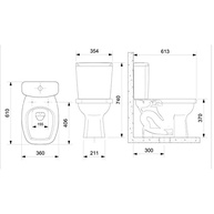 Kit Bacia Sanitária com Caixa e Assento Like - Ecoflush 3/6L, Design Moderno 36x61x74cm - imagem 3