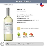 Vinho Branco Chileno Suntana Varietal Sauvignon Blanc 375ml - imagem 3
