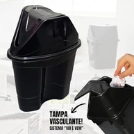 Lixeira com Tampa Fechada 3L - Design Moderno e Prático para Banheiro, Cozinha e Escritório - imagem 4