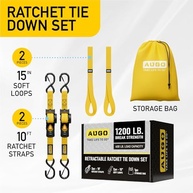 Kit 2 Tiras de Catraca Retráteis AUGO 2,5cm x 3m - Segurança e Praticidade para Cargas Pesadas - imagem 5