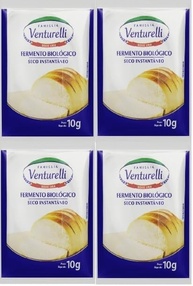 Fermento Biológico Famiglia Venturelli 10gr - Ideal para Pães, Pizza. - 4 Unidades. - imagem 4