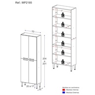 Paneleiro com 4 Portas Paris - Design Rustic & Branco | Armazenamento Moderno e Resistente - imagem 5