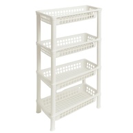 Fruteira Organizadora de Chão 4 Andares em Plástico Branco – Solução Moderna para Ambientes Organizados - imagem 4