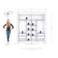 Guarda-roupa Casal 2 Portas 4 Gavetas Titanium Cinamomo/Areia - Organização e Estilo para Seu Quarto - imagem 2