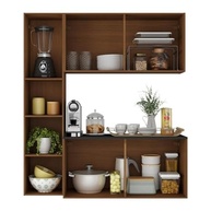 Armário de Cozinha Compacto Linea Fit 4 Portas - Design Moderno em Carvalho Avelã/Preto - imagem 5
