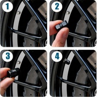 4 Tampas de Válvula de Pneu Premium: Proteção Universal Antivazamento para Carros, Motos e Caminhões (Preto) - imagem 5