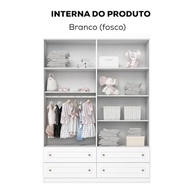 Guarda-Roupa Infantil 4 Portas e 4 Gavetas Americano Henn - Organização e Estilo no Quarto da Criança - imagem 5