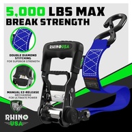 Kit 4 Catracas de Cinta Rhino USA 4cm x 2,5m - Amarração Segura para Cargas Pesadas - imagem 3