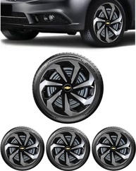 Jogo 4 Calotas Esportivas Spider Aro 14 - Onix, Prisma, Spin e Mais Chevrolet - imagem 2