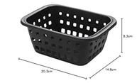 Conjunto com 4 Cestos Plástico Organizador Pequeno 1,4L - Cor Preta | Linha Log - imagem 3