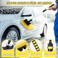 Escova Retrátil para Lavagem de Carros 152CM - 4 Seções, Conexão Mangueira, Cerdas Macias - imagem 5