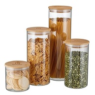 Potes Herméticos Porta-Mantimentos com Tampa de Bambu Electrolux - 4 Unidades | Armazenamento Elegante e Saudável - imagem 2