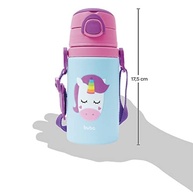 Garrafinha de Alumínio Unicorn Fun - 400ml com Canudo Silicone e Segurança - imagem 3