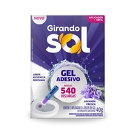 Gel Adesivo Sanitário Lavanda Fresca Girando Sol 40g - 3 em 1: Limpa, Higieniza e Perfuma com 6 Discos Rende até 540 Descargas - imagem 2