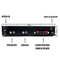 Orion Slim 1002: Amplificador Bluetooth 40W - imagem 2