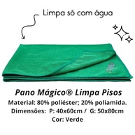 Pano Mágico Limpa Pisos Ecomais - Limpeza Ecológica com Água, 40x60cm, Sem Fiapos - imagem 3