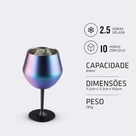 Taça Térmica Inox 2 em 1 414ml - Copo Térmico Isolado a Vácuo com Haste Removível para Gin, Vinho e Drinks - imagem 4
