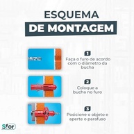Kit Bucha MX 6 SFOR com Parafuso Phillips 4,2x38mm: Fixação Segura e Durável (200 Peças) - imagem 5